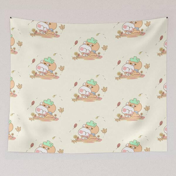 Item preview, Cute Rabbit Carrot Autumn Fall Season Bunny Sticker by artofpunii designed and sold by ArtOfPunii.
