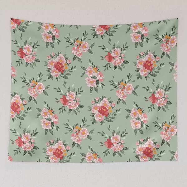 Item preview, Peonies and orange balls designed and sold by Ema Tudose.