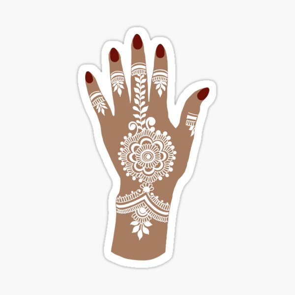 Henna tattoo on arm, Mehndi flat color line icon Stock Vector Image & Art -  Alamy