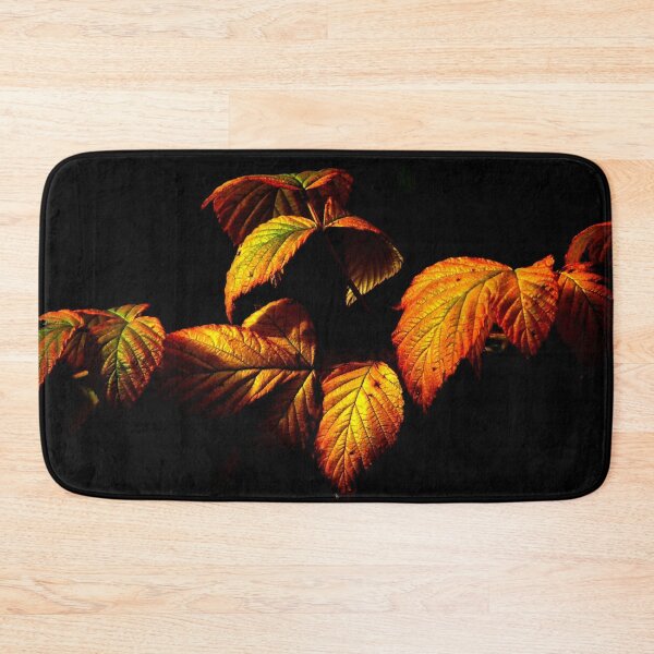 Item preview, Red and Orange Automn Leaves Failling, Black Background, Beautiful Home Decor, Living Room Decor designed and sold by Ivan333Croatia.