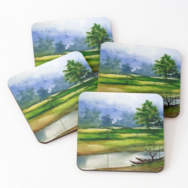 Item preview, Hand Drawn Water Color Nature Land Scape Art designed and sold by JTS STORE.