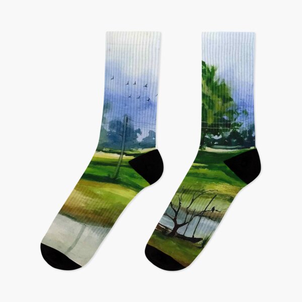 Item preview, Hand Drawn Water Color Nature Land Scape Art designed and sold by JTS STORE.