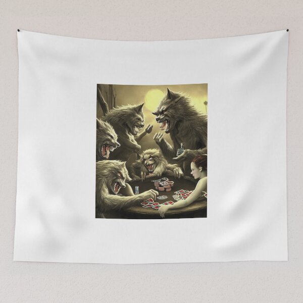 Item preview, Werewolves playing poker  designed and sold by dwhowe.