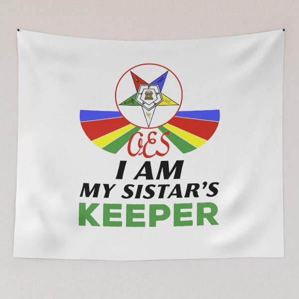 Item preview, OES Order Of The Eastern Star Logo I Am My Sistar's Keeper designed and sold by TopTeeShop.