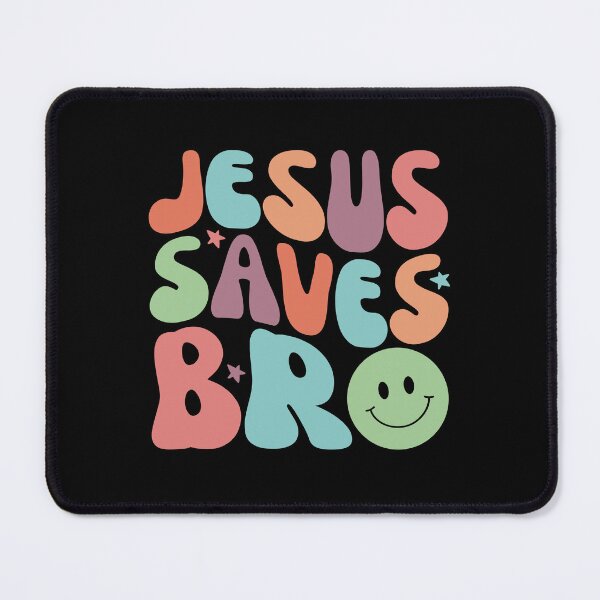 Item preview, Jesus Saves Bro Hippie Smiley Face Christian Sticker designed and sold by KartaAntika.