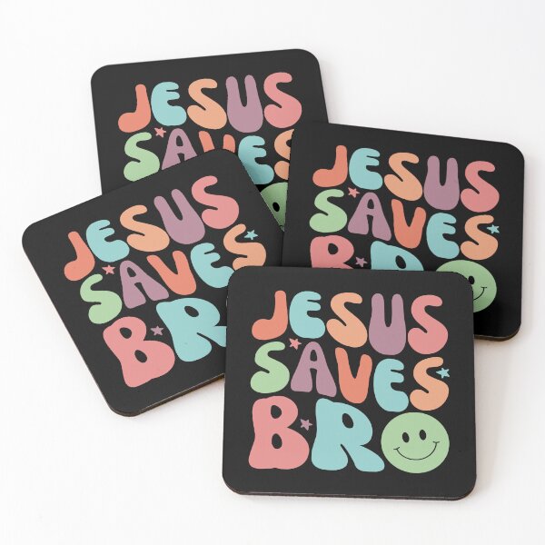 Item preview, Jesus Saves Bro Hippie Smiley Face Christian Sticker designed and sold by KartaAntika.