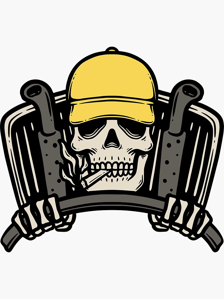 "Skull Truck Driver" Sticker for Sale by rukurustudio Redbubble