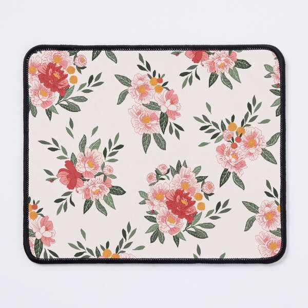 Item preview, Peonies and orange balls on light pink background designed and sold by Ema Tudose.