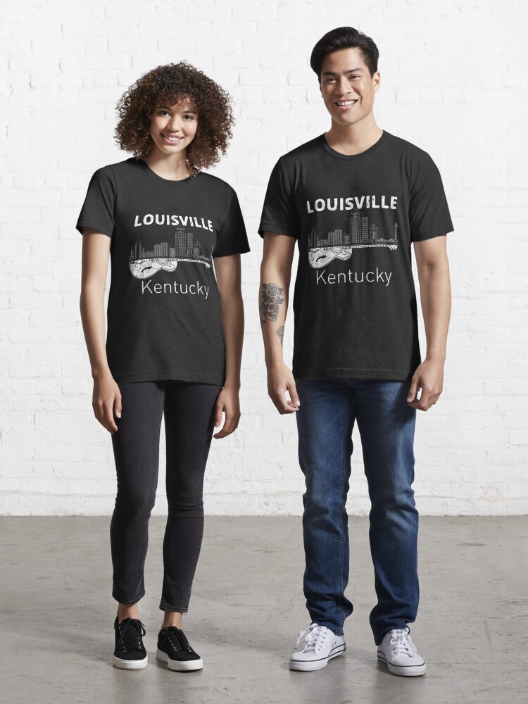 Louisville Souvenir Men Kentucky Lover Music Guitar T-Shirt