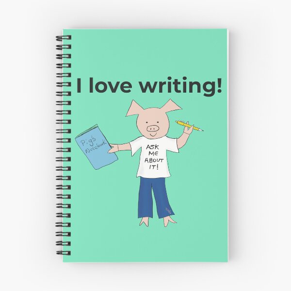 Item preview, I love writing! Left handed writer.  Introverts designed and sold by PiggingJapan.