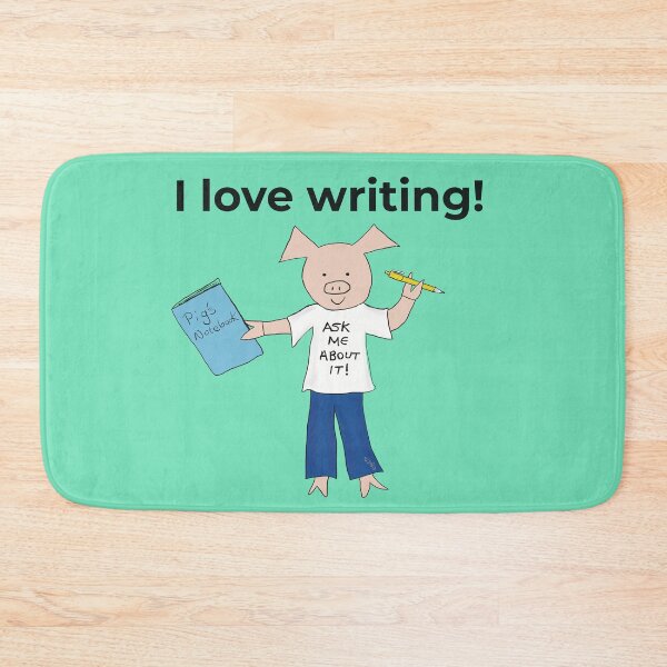 Item preview, I love writing! Left handed writer.  Introverts designed and sold by PiggingJapan.