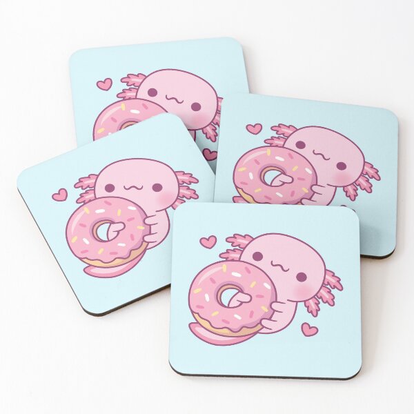 Item preview, Cute Axolotl Hugging Donut designed and sold by rustydoodle.