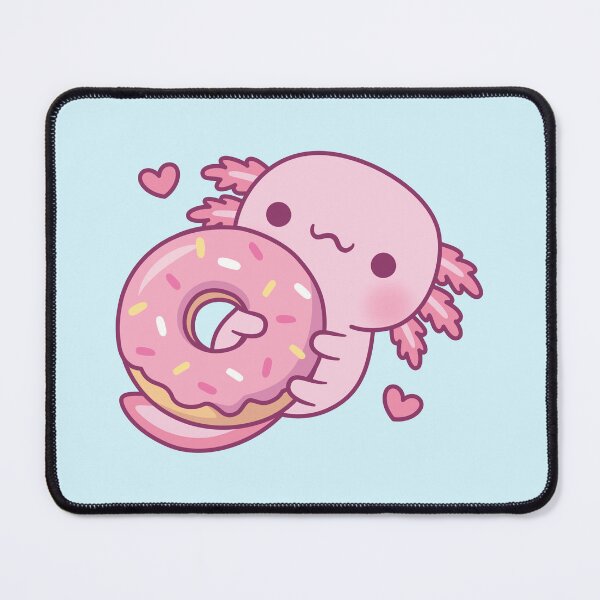 Item preview, Cute Axolotl Hugging Donut designed and sold by rustydoodle.
