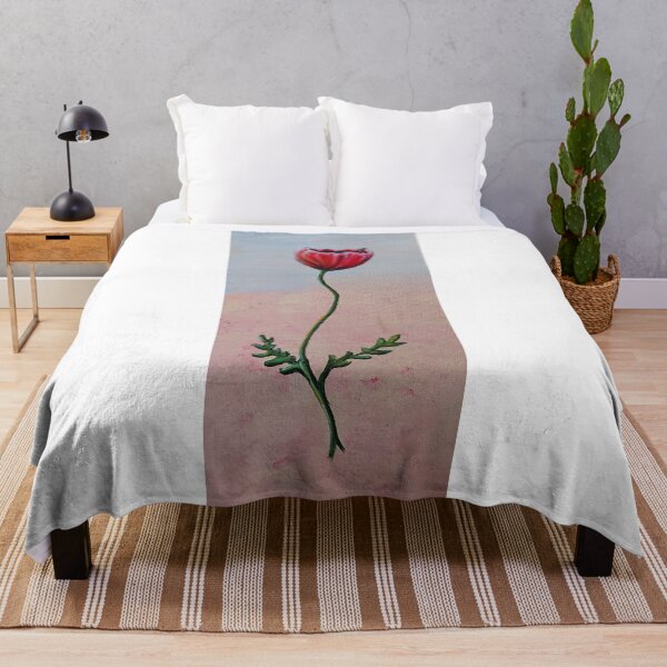 Item preview, SINGLE POPPY WITH BEE designed and sold by Mackenzie Moulton International Artist .