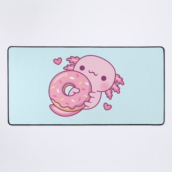 Item preview, Cute Axolotl Hugging Donut designed and sold by rustydoodle.