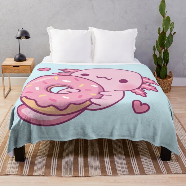 Item preview, Cute Axolotl Hugging Donut designed and sold by rustydoodle.