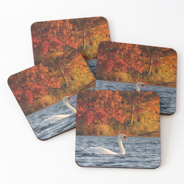 Item preview, Swan with Fall Leaves designed and sold by Sam Morrison.