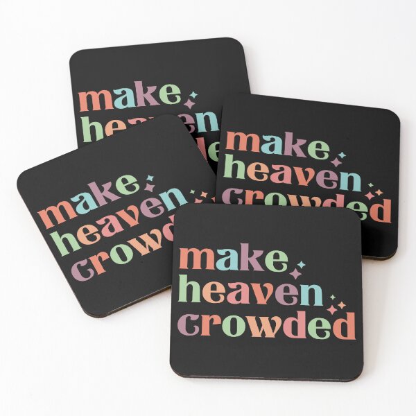 Item preview, Make Heaven Crowded Retro Colorful Christian Sticker designed and sold by KartaAntika.
