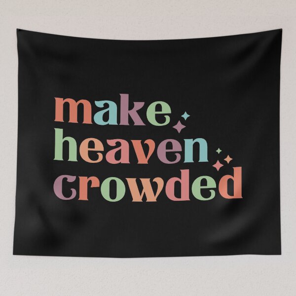 Item preview, Make Heaven Crowded Retro Colorful Christian Sticker designed and sold by KartaAntika.