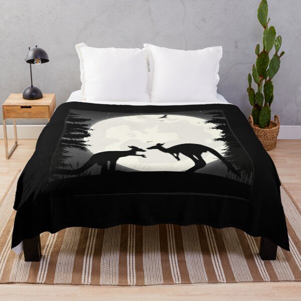 Item preview, Kangaroo in the background of the moon in the square designed and sold by HarriPaloma.