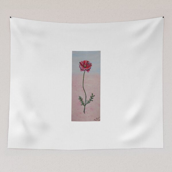 Item preview, SINGLE OPEN POPPY WITH BEE designed and sold by Mackenzie Moulton International Artist .