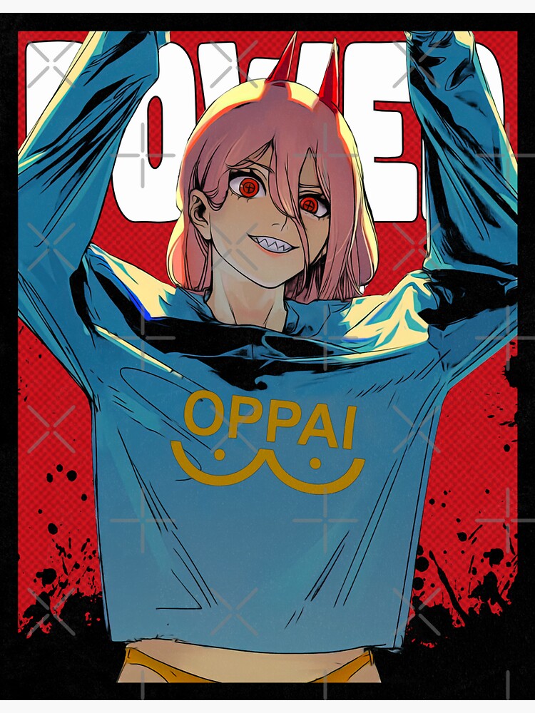 "Power Chainsaw Man Red Comic Design" Sticker for Sale by IkaXII