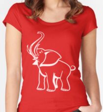 Delta Elefant Sigma Rot Theta 2 Tailliertes Rundhals-Shirt