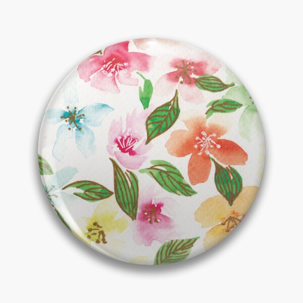 Item preview, Happy summer watercolor florals on a white background designed and sold by Nadeasart.