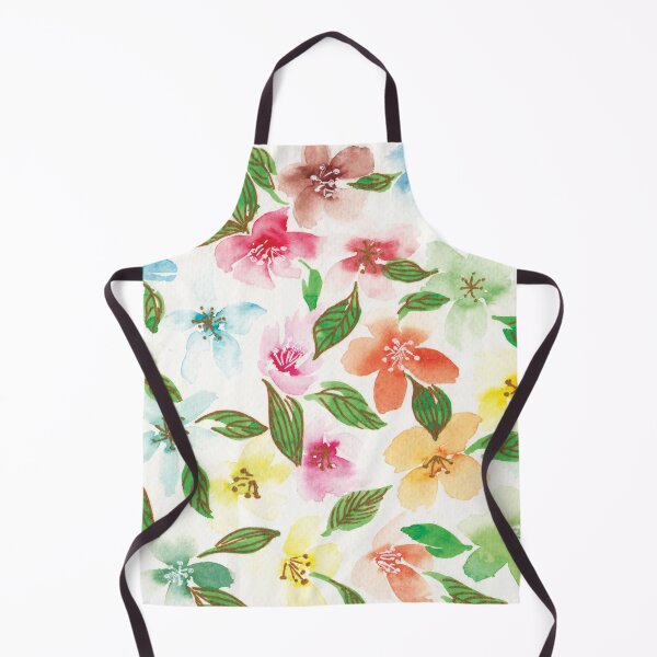 Item preview, Happy summer watercolor florals on a white background designed and sold by Nadeasart.