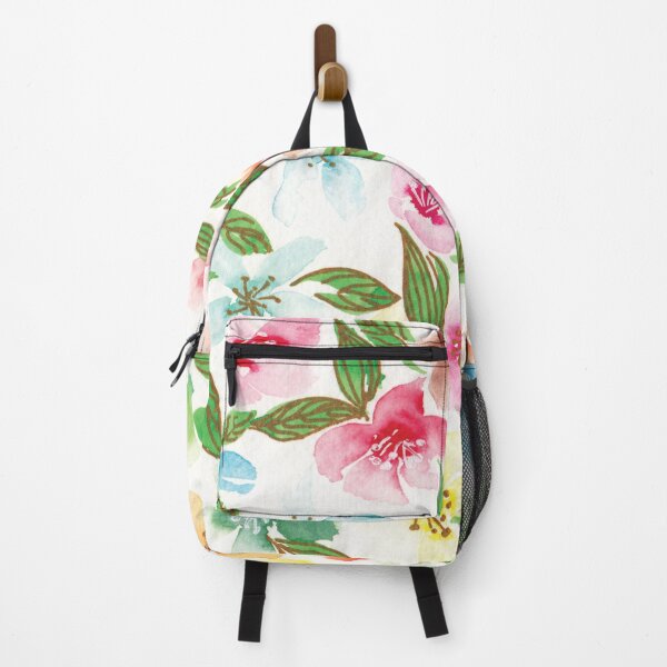 Item preview, Happy summer watercolor florals on a white background designed and sold by Nadeasart.