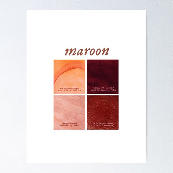 Item preview, maroon lyric color palette / graphic design designed and sold by viviennesworld.