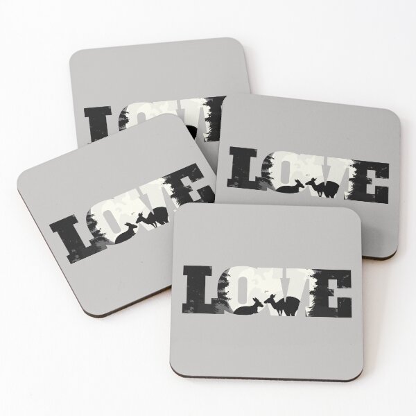 Item preview, kangaroo in the background of the moon in the inscription love designed and sold by HarriPaloma.