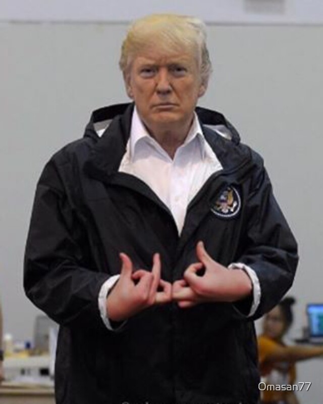 "Donald Trump Blood Gang Sign " by Omasan77 Redbubble