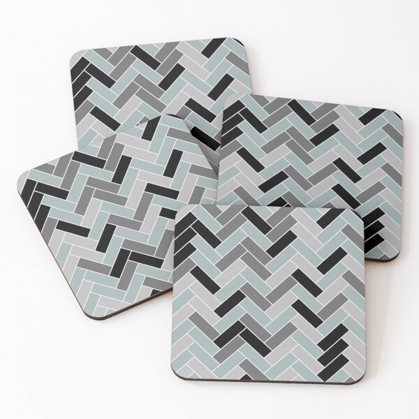Item preview, Muted Bluish Gray Black Herringbone Pattern Pairs Valspar 2023 COTY Blue Arrow 5001-3C designed and sold by ColorOfTheYears.