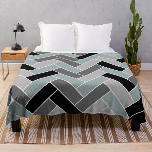 Item preview, Muted Bluish Gray Black Herringbone Pattern Pairs Valspar 2023 COTY Blue Arrow 5001-3C designed and sold by ColorOfTheYears.