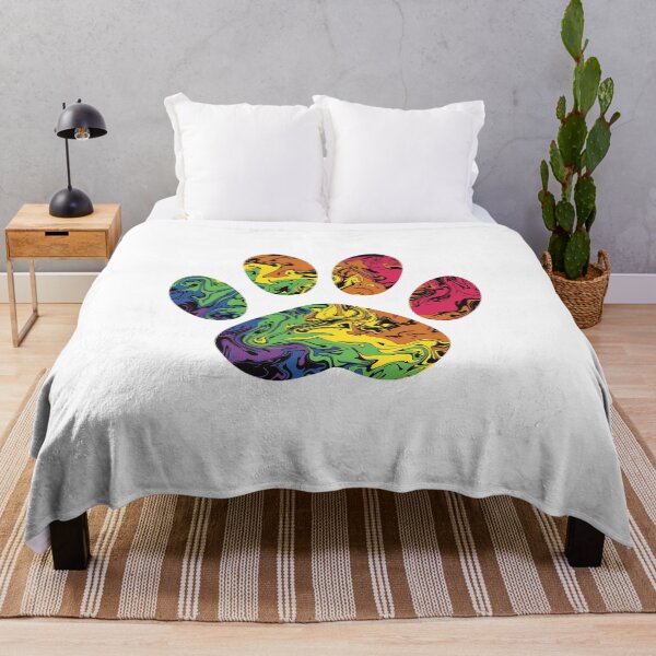 Item preview, Paw Print in Rainbow Swirl Colors designed and sold by Krista Robertson.