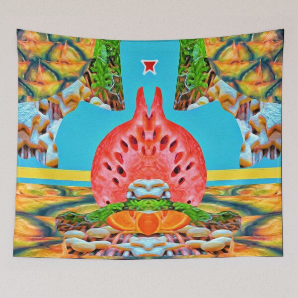 Item preview, WONDERFUL PAINTING GUAVA PINEAPPLE ORANGE & GINGERBREAD COOKIES  FOR CHRISTMAS - ABSTRACT TROPICAL FRUIT COCKTAIL FROM ARUBA - ARUBA FLAG - ARUBA, ONE HAPPY ISLAND! designed and sold by Ralek.