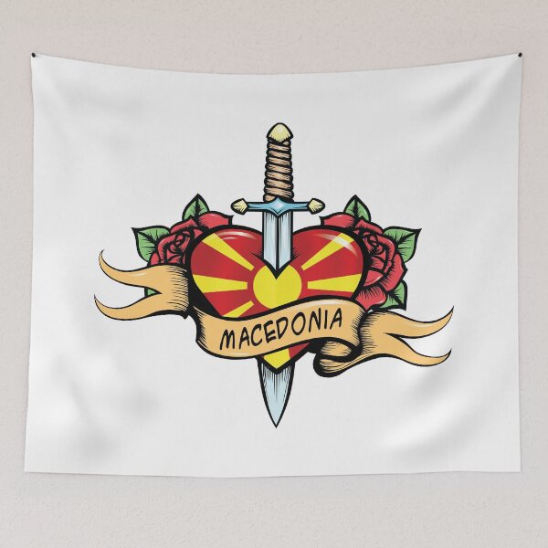 Item preview, Retro Love Macedonia Flag designed and sold by RahallusNtx.