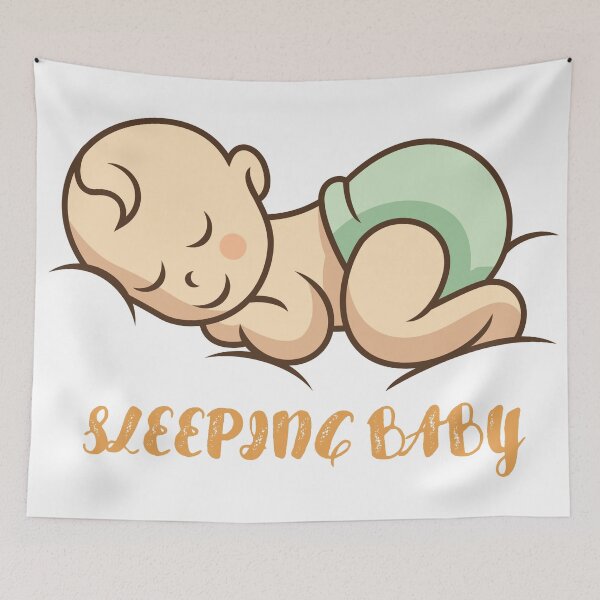 Item preview, Sleeping Baby sleeps in bed designed and sold by klimov0101.