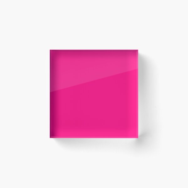 Bright Pink Acrylic Block
