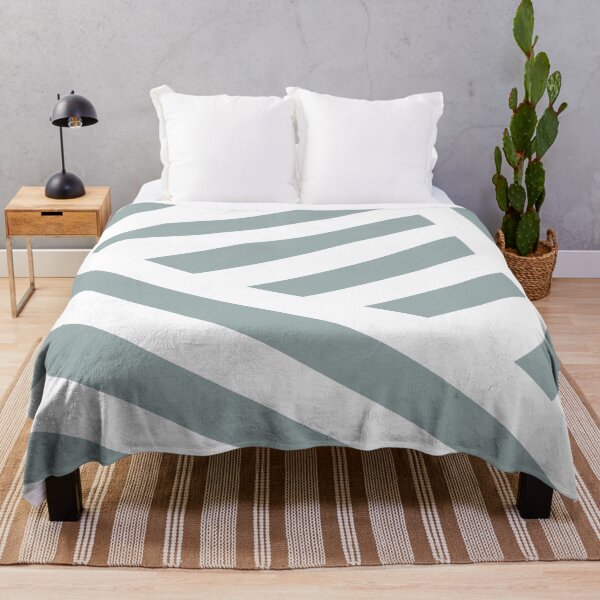 Item preview, Muted Bluish Gray White Abstract Stripe Pattern Pairs Valspar 2023 COTY Blue Arrow 5001-3C designed and sold by ColorOfTheYears.