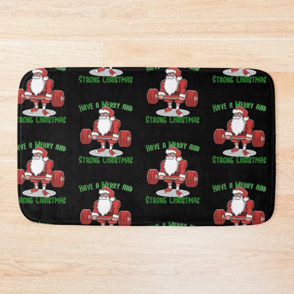 Item preview, Powerlifting Santa Deadlift Santa Have a Merry and Strong Christmas designed and sold by SusanaDesigns.