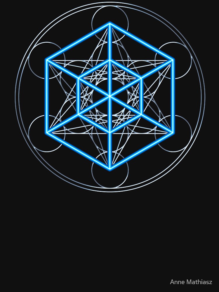 "Tesseract, Metatrons Cube, Sacred Geometry, Hypercube, 4D shape" T