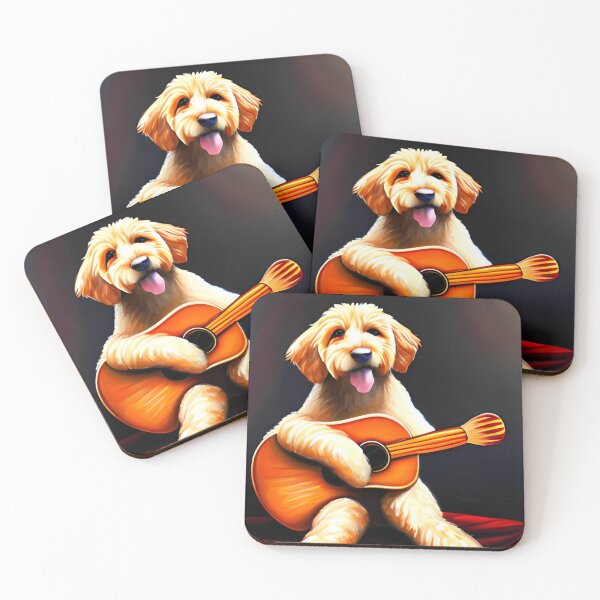 Item preview, Goldendoodle Playing Guitar designed and sold by GwendolynFrost.