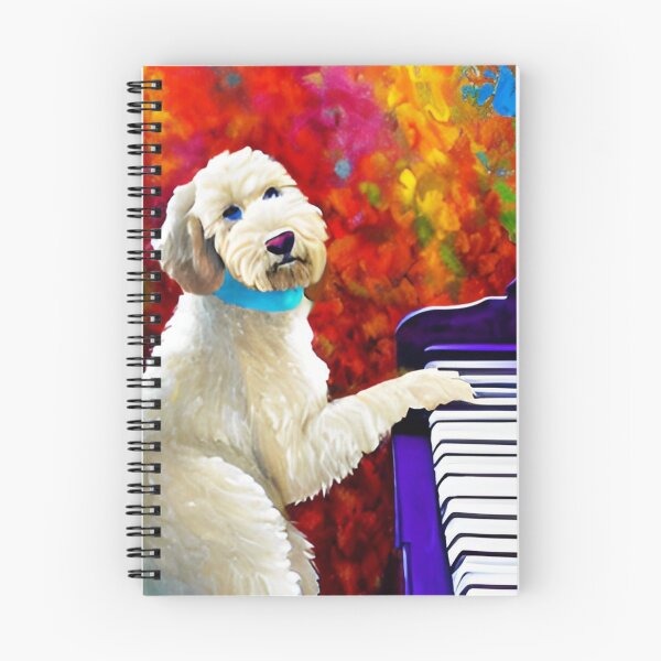 Item preview, Goldendoodle Playing Piano designed and sold by GwendolynFrost.