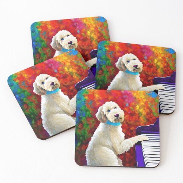 Item preview, Goldendoodle Playing Piano designed and sold by GwendolynFrost.