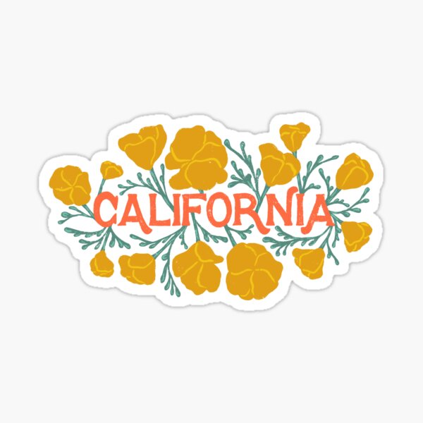 california-with-state-flower-artist-designed-illustration-featuring