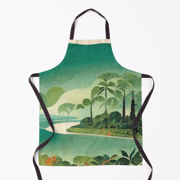 Artikelvorschau, Tropical II - Landschaft im Vintage-Grafikstil entworfen und verkauft von NickMateo.