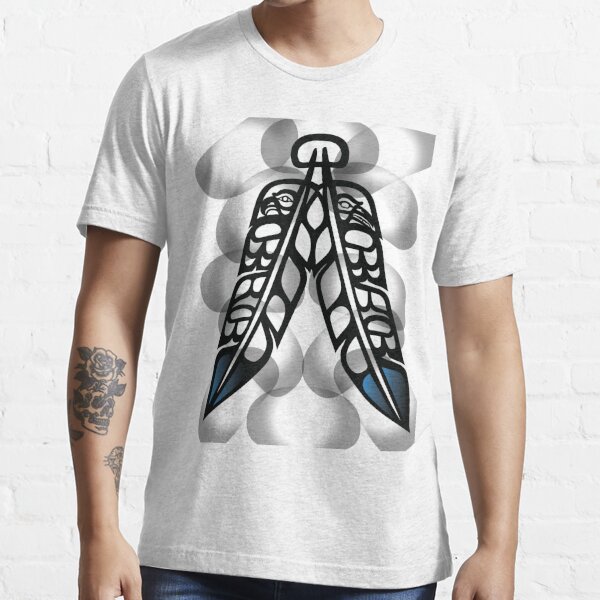 Heiltsuk Raven Eagle Feathers T Shirt By Miahuntstudio Redbubble Heiltsuk Art T Shirts