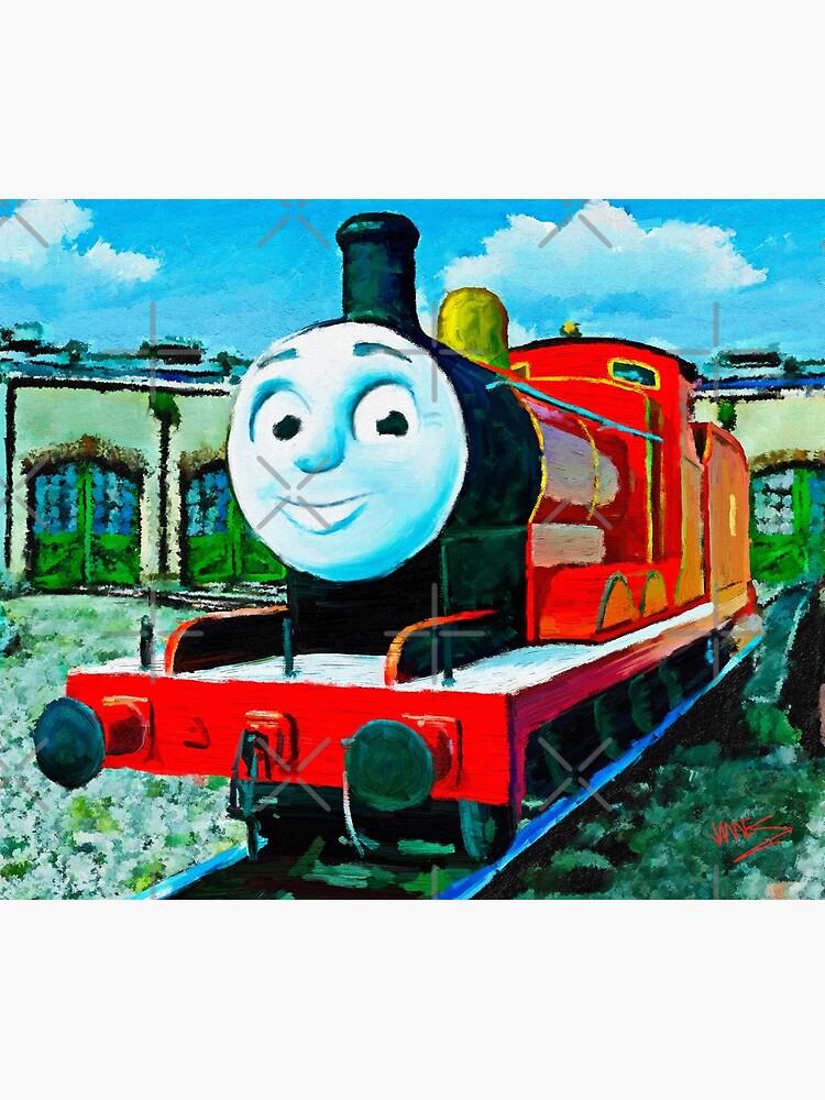 "James the red engine" Poster for Sale by artbyjames Redbubble